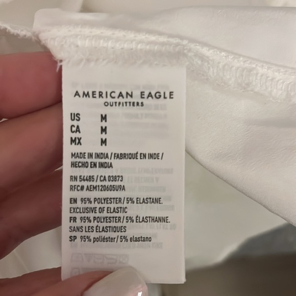 American Eagle white smocked tube top dress with lining size medium - Picture 4 of 4